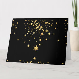 Golden Stars Thank You Card