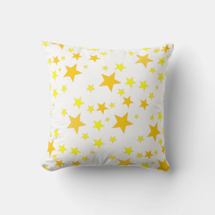 golden stars throw pillow