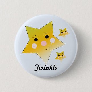 Golden Stars - Twinkle 2 Inch Round Button