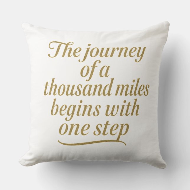 Golden Step Forward   Throw Pillow (Front)