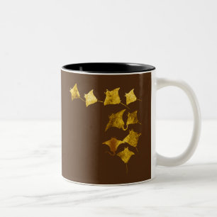Golden Stingrays Two-Tone Coffee Mug