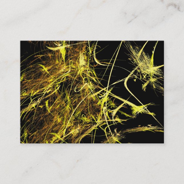 Golden Strands Fractal Business Card (Front)