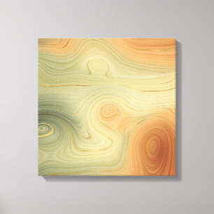 Golden Strata Peach Burnt Orange Green Agate Canvas Print