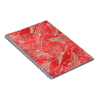 Golden Straw Chinese Red Friendship Notebook