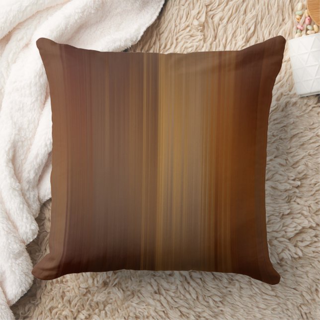 Golden Streaks Throw Pillow (Blanket)