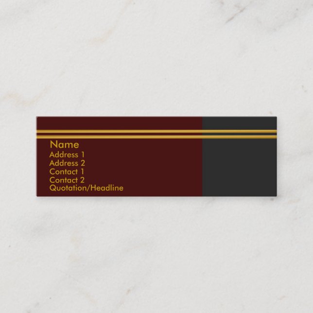 Golden Stripes Business Card (Front)
