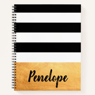 Golden Stripes Notebook