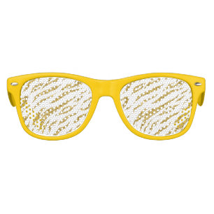 Golden stripes print, stripes pattern, tiger skin kids sunglasses