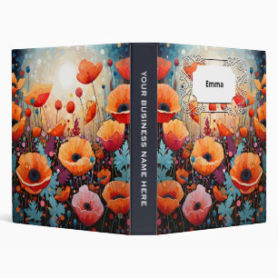 Golden Summer Glow Poppy Paradise Binder