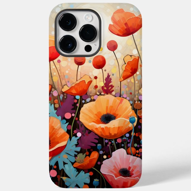 Golden Summer Glow Poppy Paradise Case-Mate iPhone Case (Back)