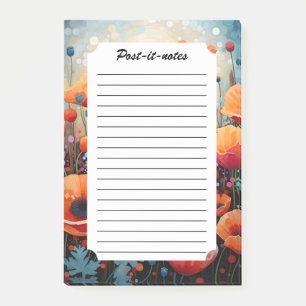 Golden Summer Glow Poppy Paradise Post-it Notes