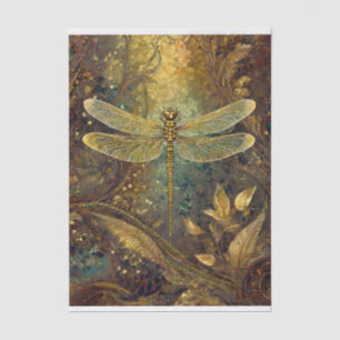 Golden Summer King, Gossamer Dragonfly Tissue Paper
