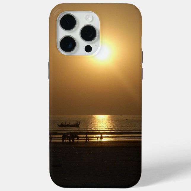 Golden Summer Sunset Reflection on the Beach Case-Mate iPhone Case (Back)