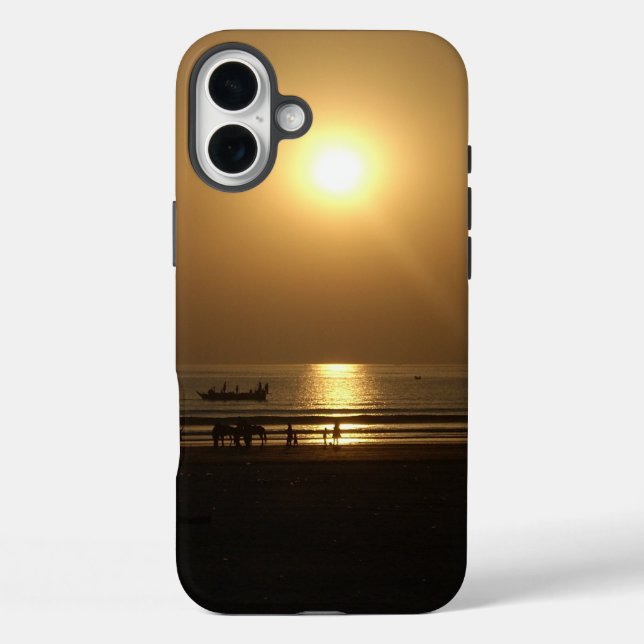 Golden Summer Sunset Reflection on the Beach Case-Mate iPhone Case (Back)