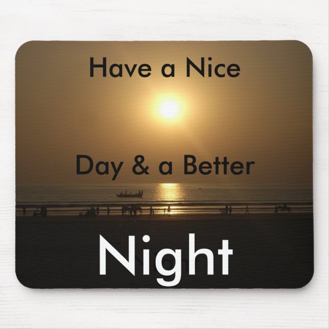 Golden Summer Sunset Reflection on the Beach Mouse Pad (Front)