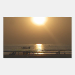 Golden Summer Sunset Reflection on the Beach Sticker