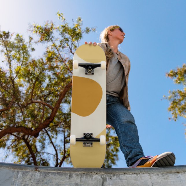 Golden Sun and Wave Half Pipe Skateboard (Outdoor 1)