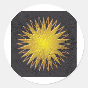 Golden Sun Classic Round Sticker