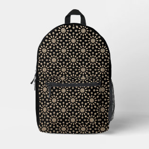 Golden Sun Retro Printed Backpack