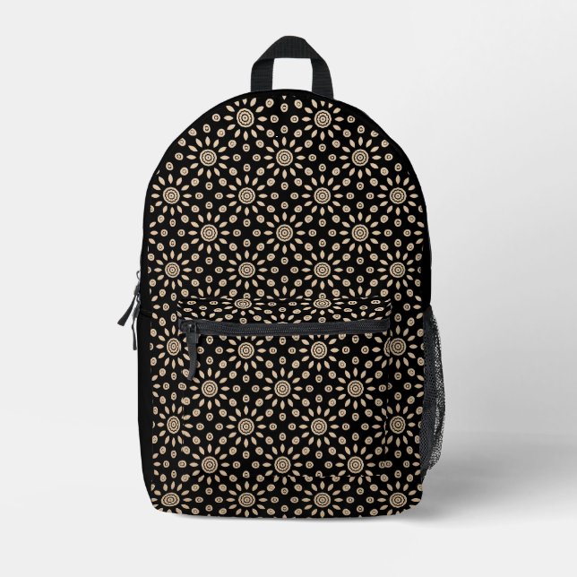 Golden Sun Retro Printed Backpack (Front)