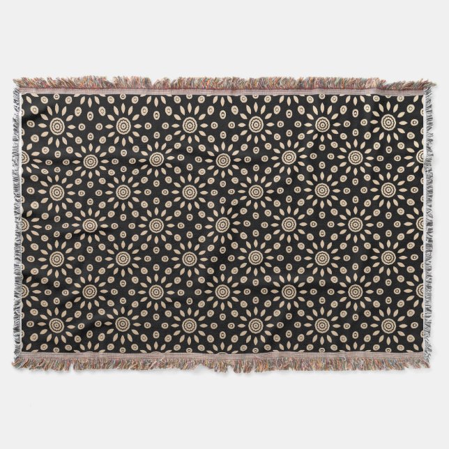 Golden Sun Retro Throw Blanket (Front)