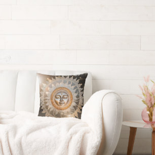 Golden Sun  Throw Pillow