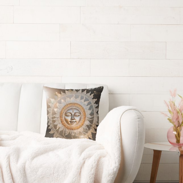 Golden Sun  Throw Pillow (Couch)