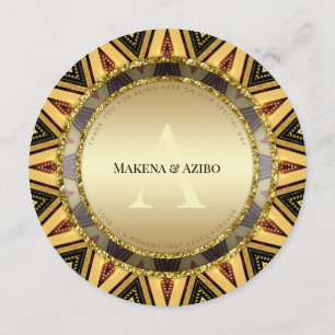 Golden Sunburst African Energy Round Menu