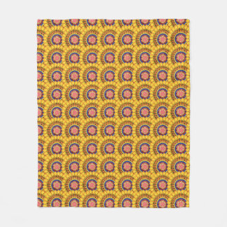 Golden sunburst fleece blanket