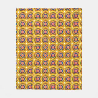 Golden sunburst fleece blanket