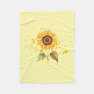 Golden Sunburst Fleece Blanket