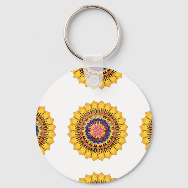 Golden sunburst  keychain (Front)