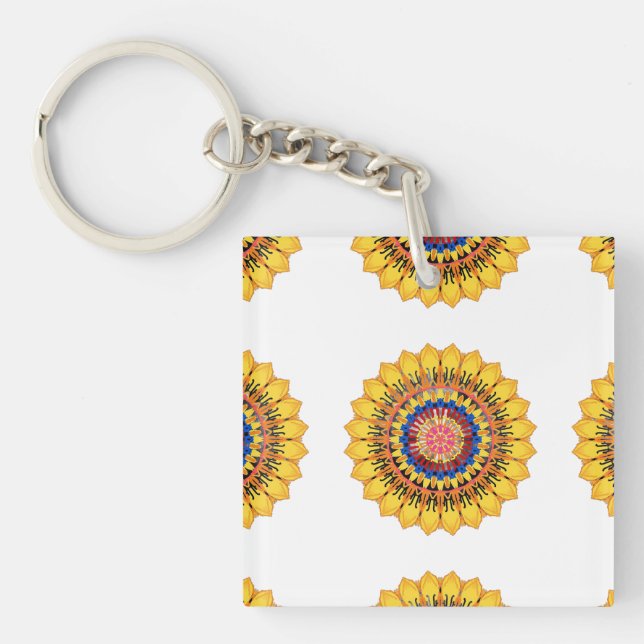 Golden sunburst  keychain (Front)