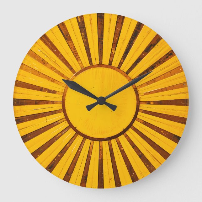Golden Sunburst Large Clock (Front)