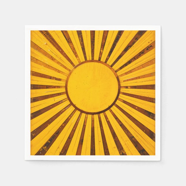 Golden Sunburst Napkin (Front)