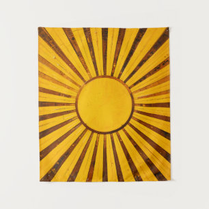 Golden Sunburst Tapestry