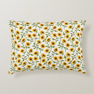 Golden Sunflower Bliss Accent Pillow