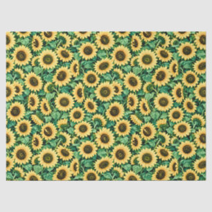 Golden Sunflower Garden Tissue Paper