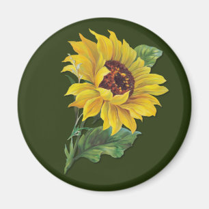 Golden Sunflower Magnet
