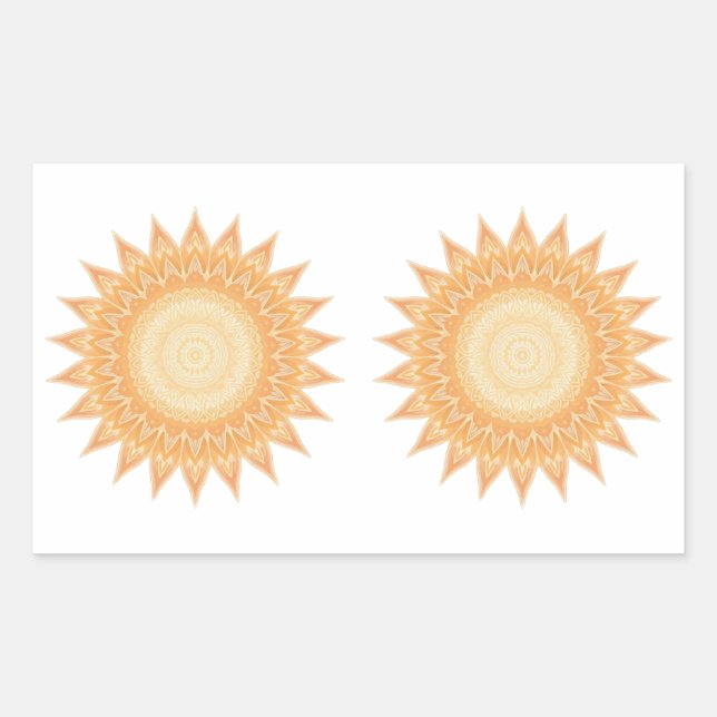 "Golden Sunflower Mandala – Light Within You" Sticker (Front)