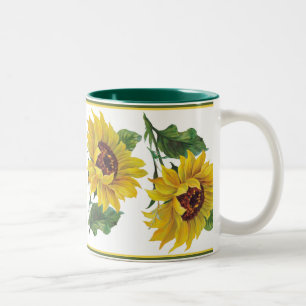 Golden Sunflower Two-Tone Coffee Mug