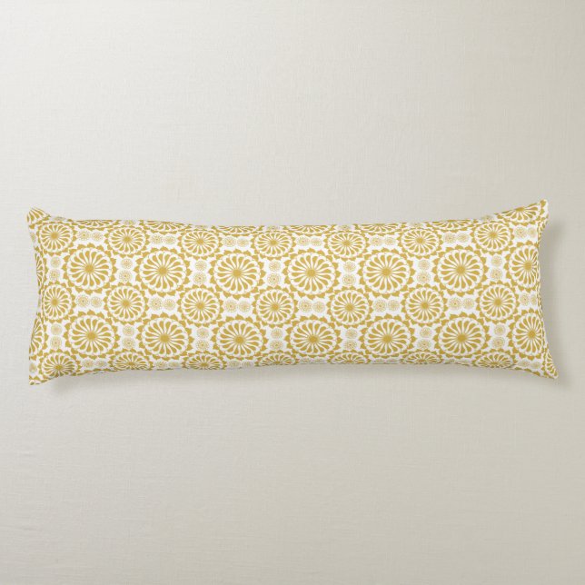 Golden sunflowers pattern body pillow (Back)