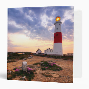 Golden Sunrise At Portland Bill Lighthouse Binder