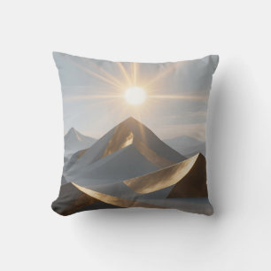 Golden Sunrise Desert Peaks Throw Pillow