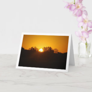 Golden Sunrise Silhouette Landscape Card