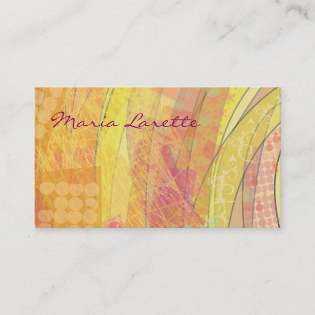 GOLDEN SUNSET Artiste Designer Carte de visite (Devant)