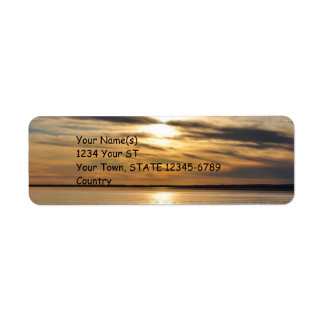 Golden Sunset - étiquettes d'adresse de retour