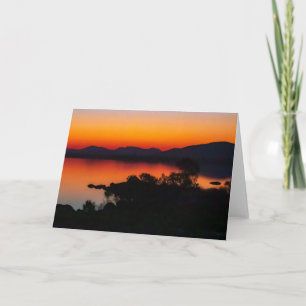 Golden sunset, Gaborone Dam Botswana Card