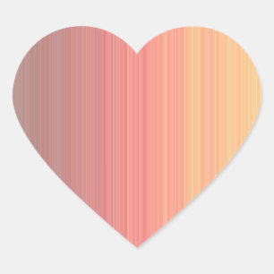 Golden sunset heart sticker
