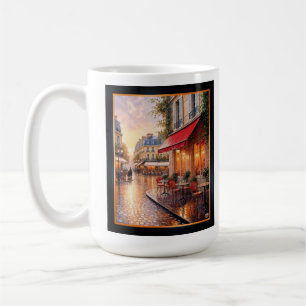 Golden Sunset Light On A Rainy Town Café Coffee Mug